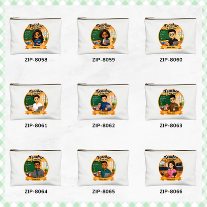 Teacher Chibi Custom Zipper Pouch