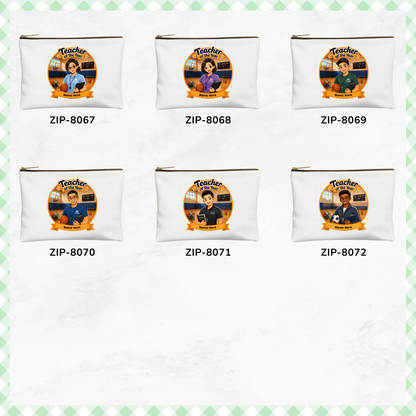 Teacher Chibi Custom Zipper Pouch