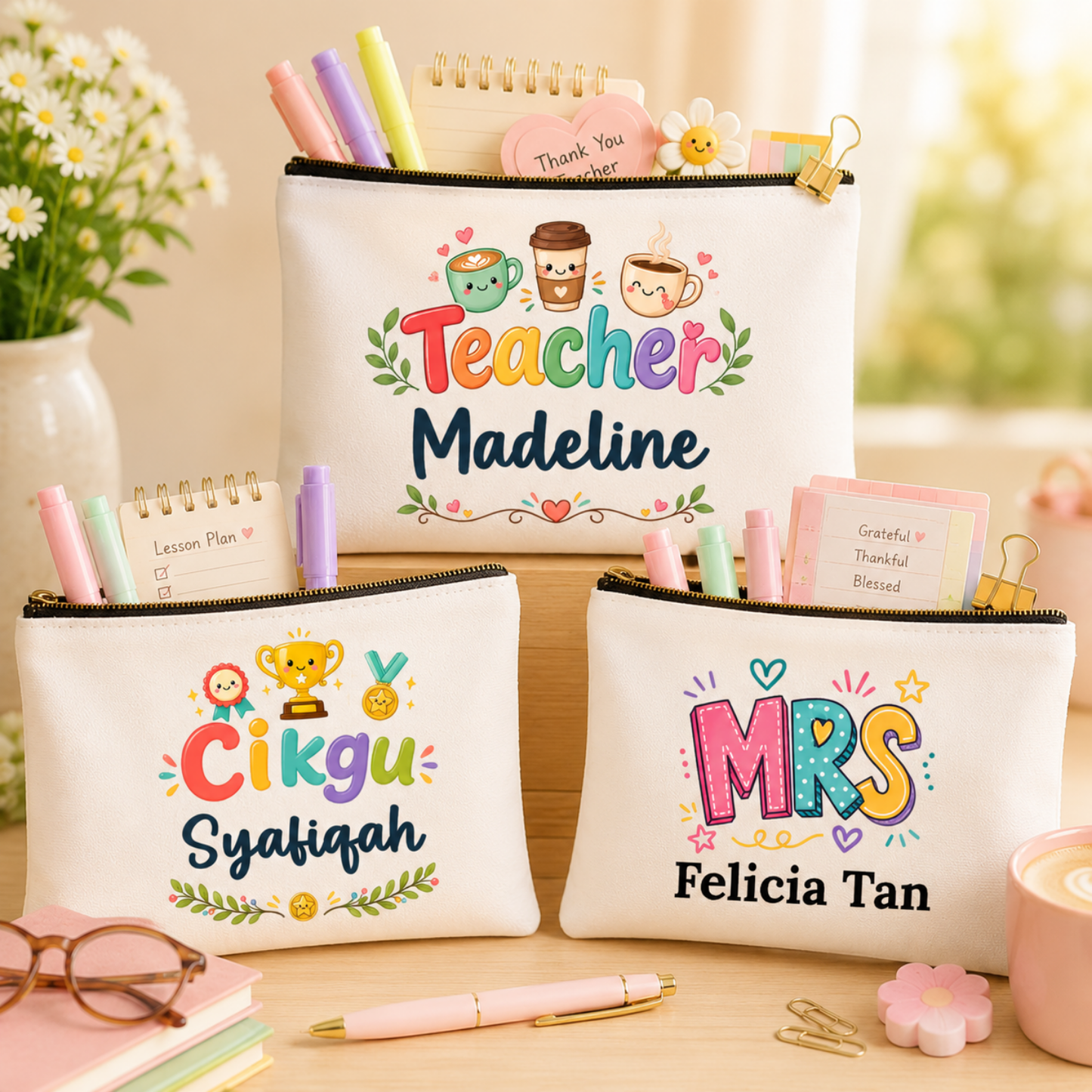 Teacher Mrs/Miss Zipper Pouch