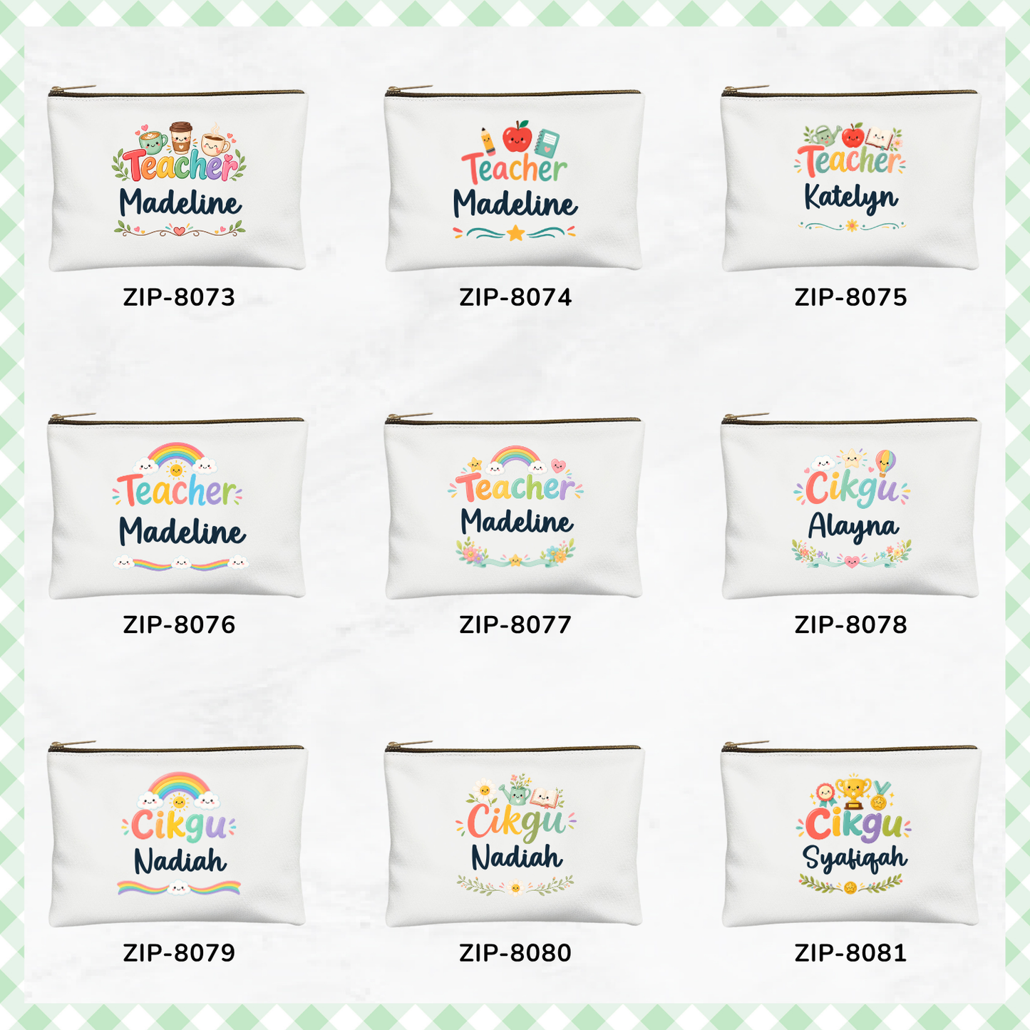 Teacher Mrs/Miss Zipper Pouch