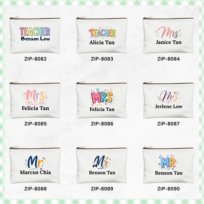 Teacher Mrs/Miss Zipper Pouch