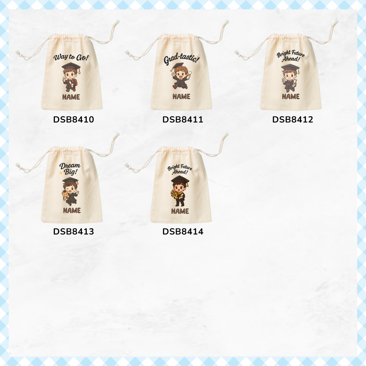 Graduation Chibi Favor Bags