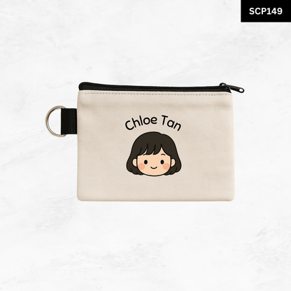 Custom Keyring Coin Purse - Chibi Face