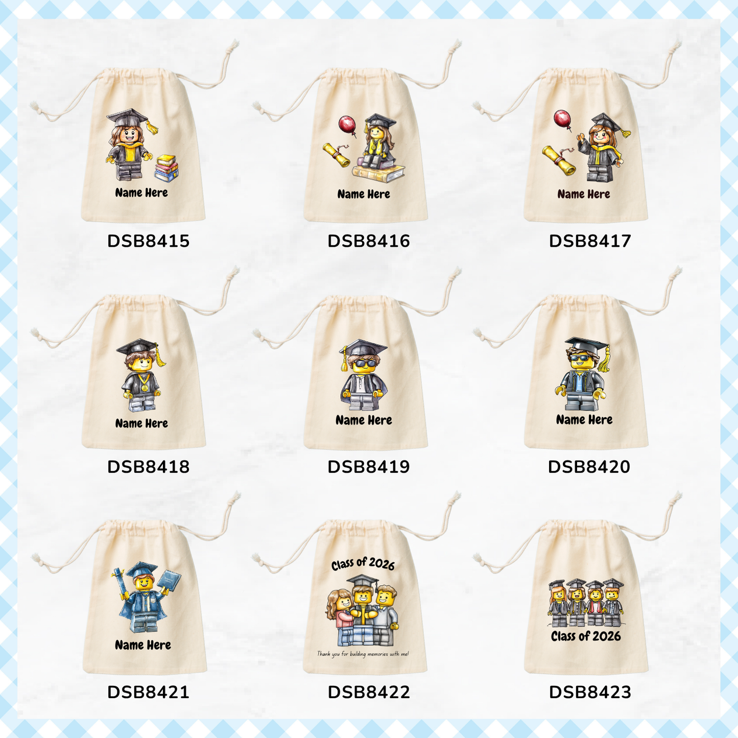 Graduation Figures Favor Bags