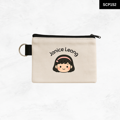 Custom Keyring Coin Purse - Chibi Face