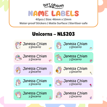 Water-Proof Name Label Stickers