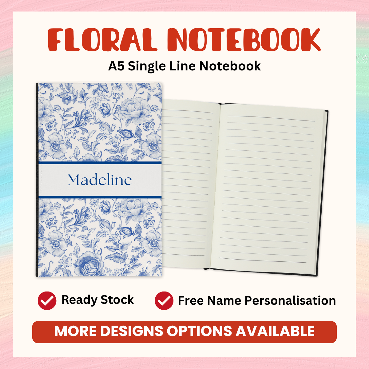 Floral Custom Notebook