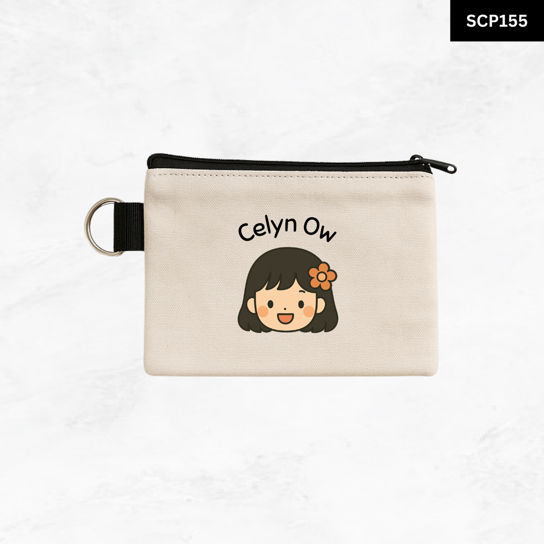 Custom Keyring Coin Purse - Chibi Face