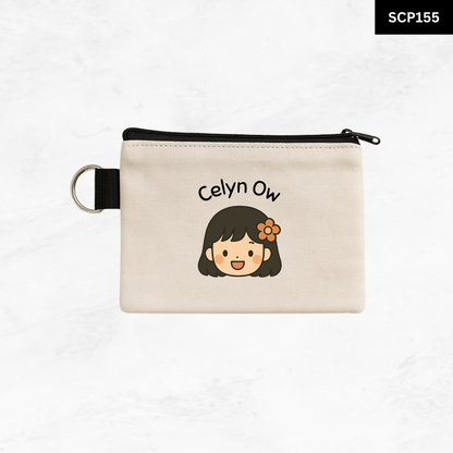 Custom Keyring Coin Purse - Chibi Face