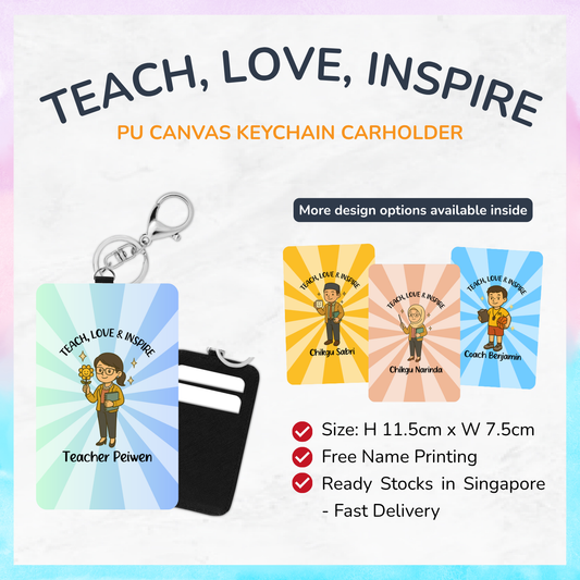 Teach, Love & Inspire Keychain Card Holders