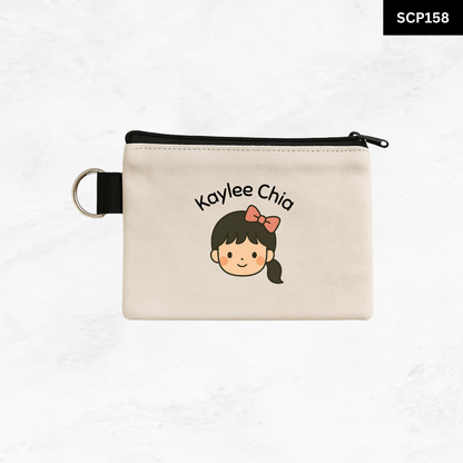 Custom Keyring Coin Purse - Chibi Face
