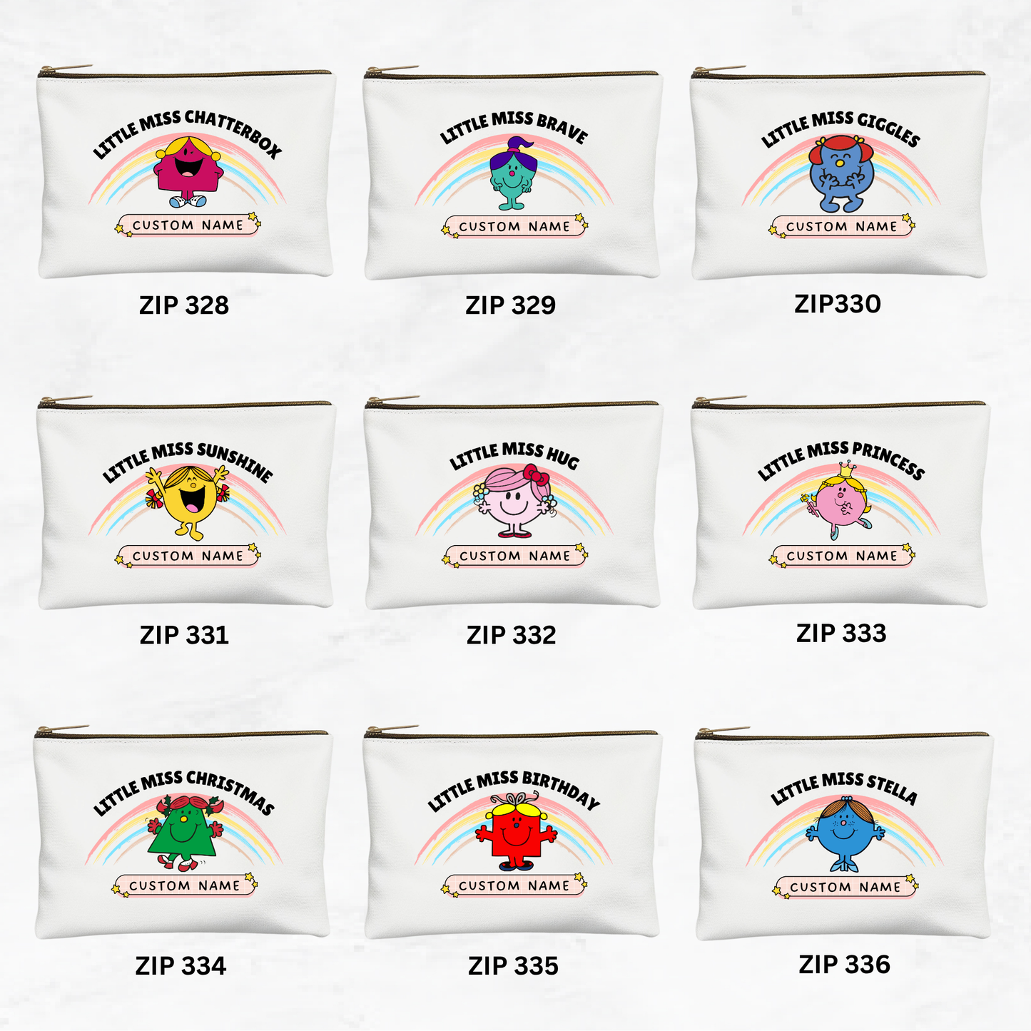 Little Miss/ Mr Series Zipper Pouch