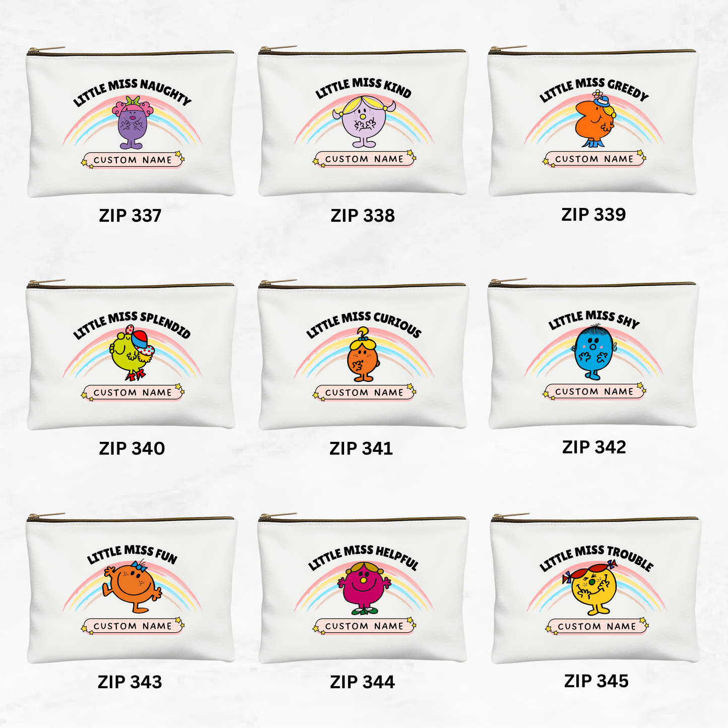 Little Miss/ Mr Series Zipper Pouch