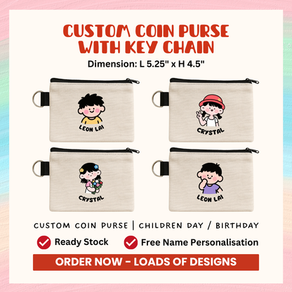Custom Keyring Coin Purse - Teens