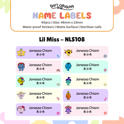 Water-Proof Name Label Stickers