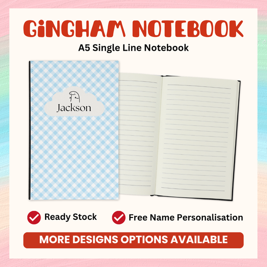 Gingham Custom Notebook