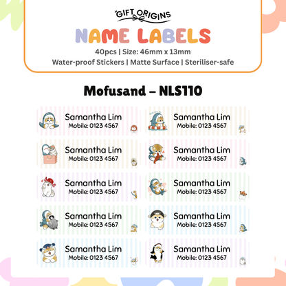 Water-Proof Name Label Stickers