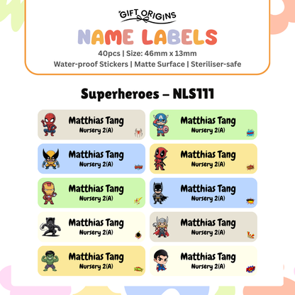 Water-Proof Name Label Stickers
