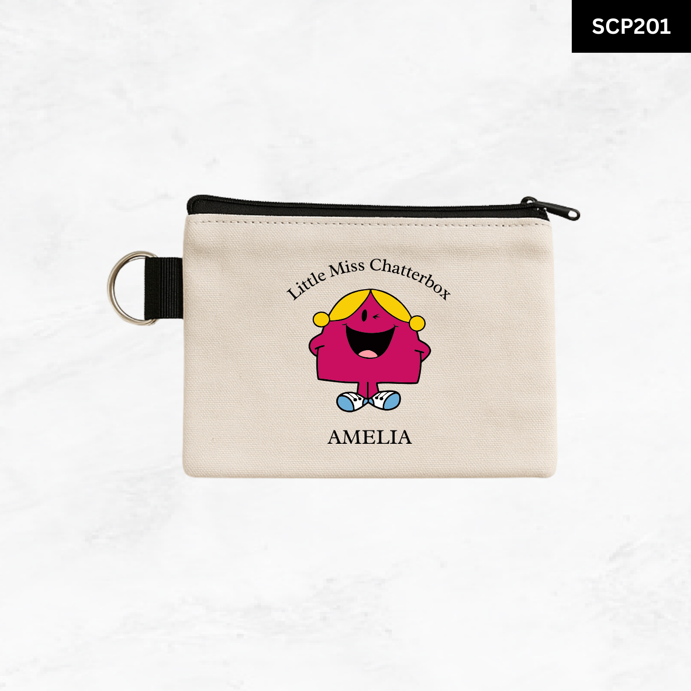 Custom Keyring Coin Purse - Litte Miss & Mr