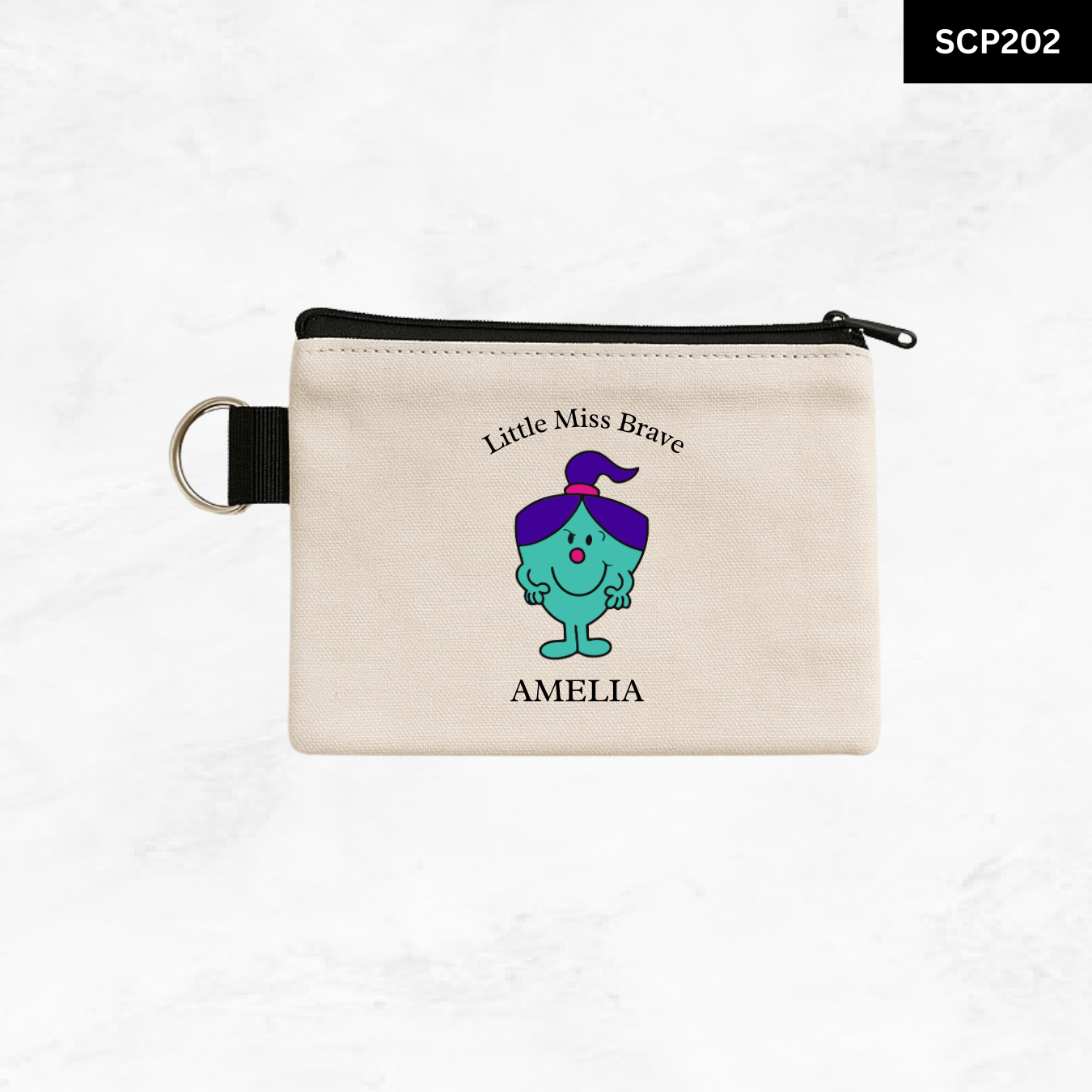 Custom Keyring Coin Purse - Litte Miss & Mr