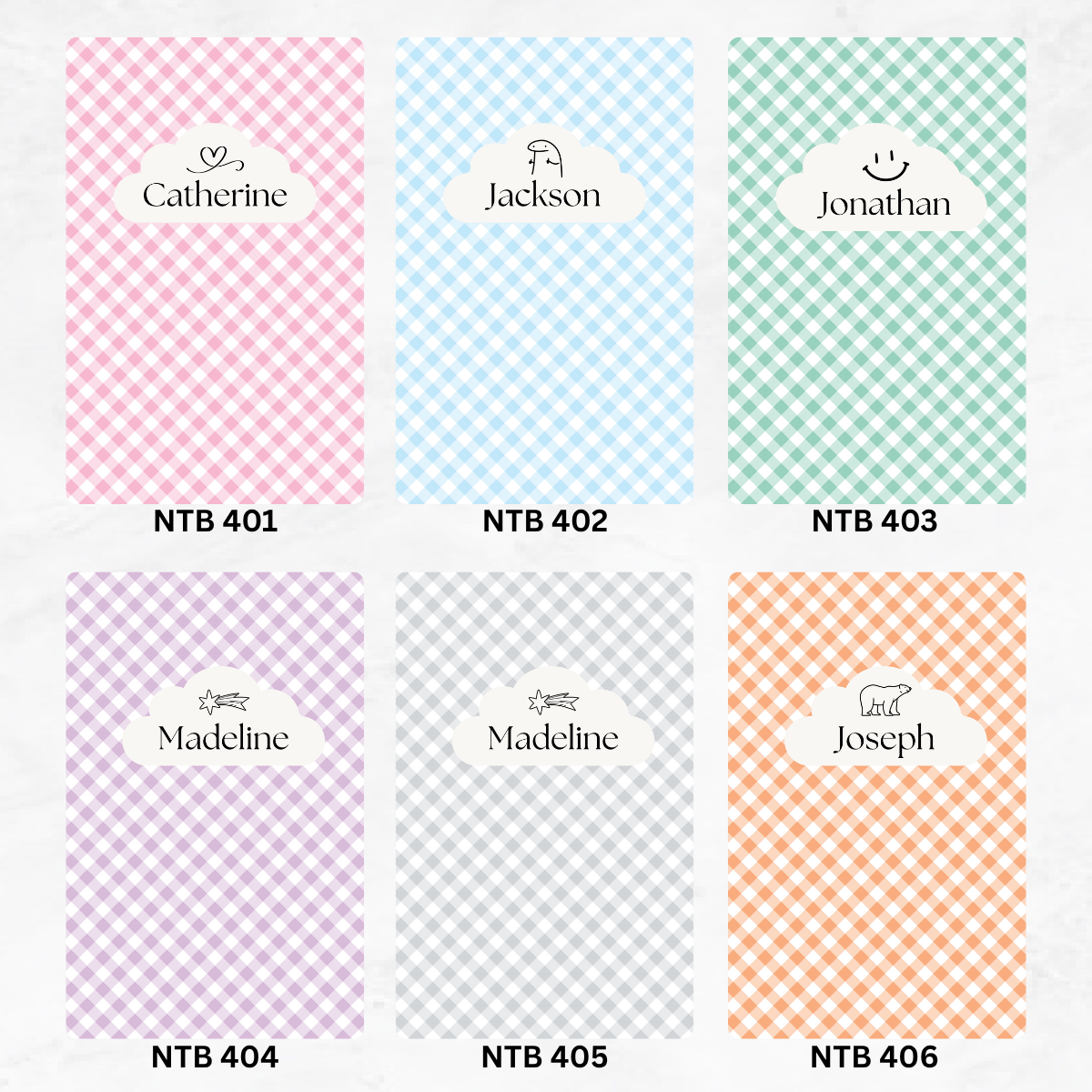 Gingham Custom Notebook