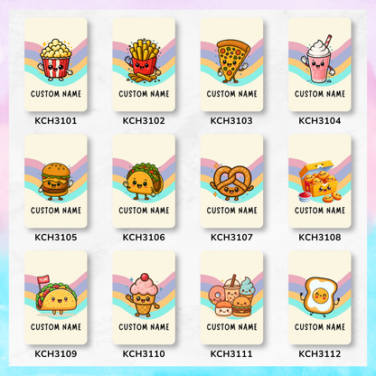Cute Foodie Keychain Card Holders