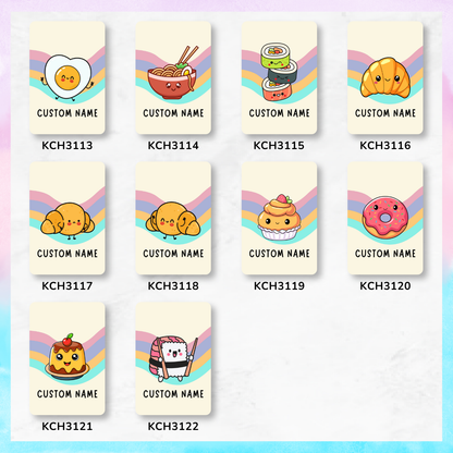Cute Foodie Keychain Card Holders
