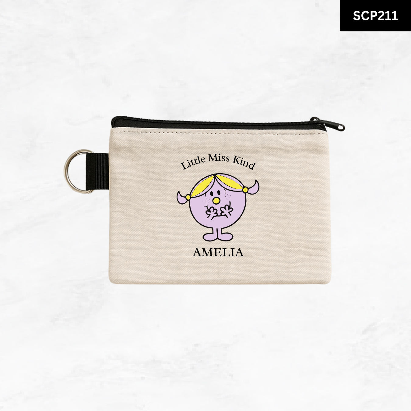Custom Keyring Coin Purse - Litte Miss & Mr