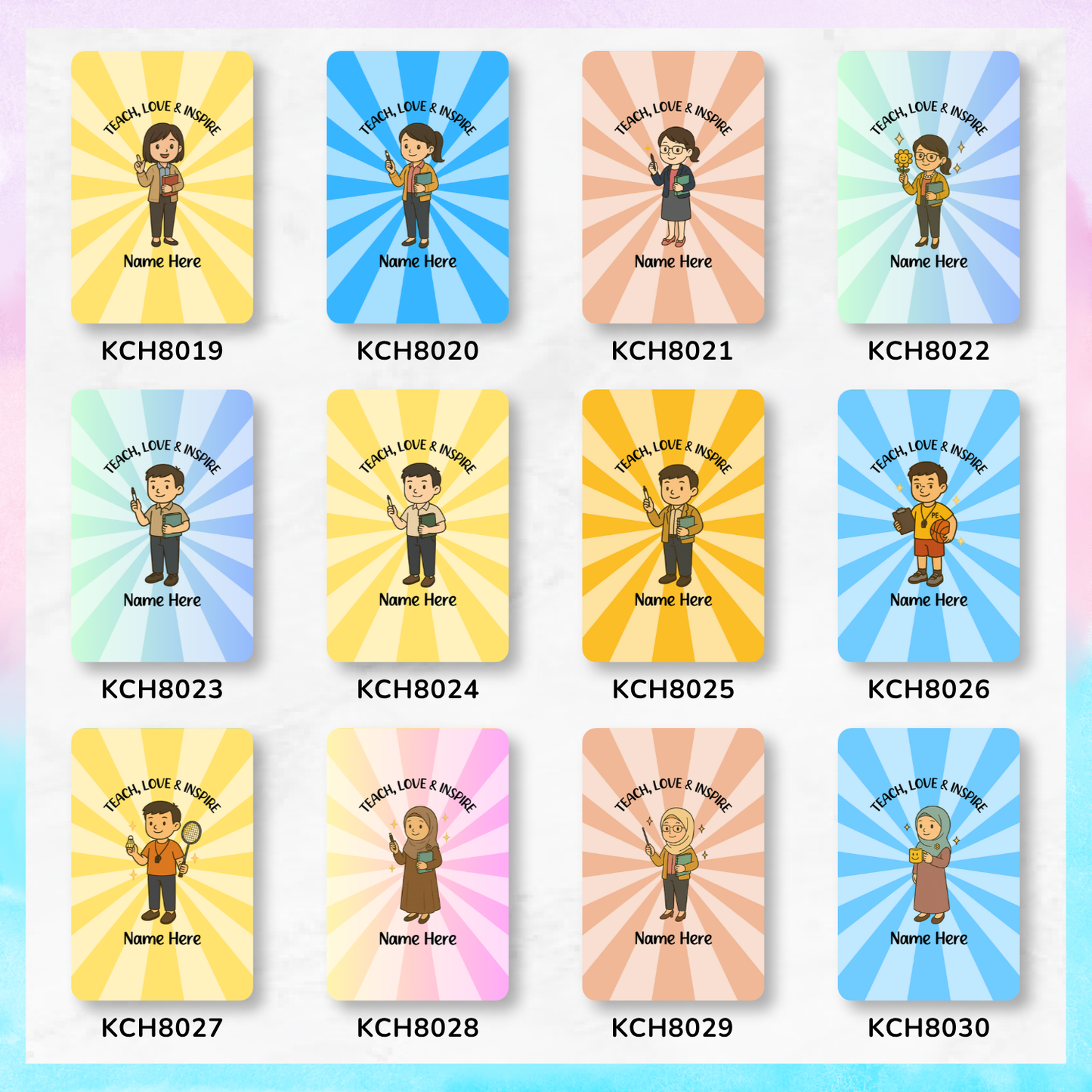 Teach, Love & Inspire Keychain Card Holders