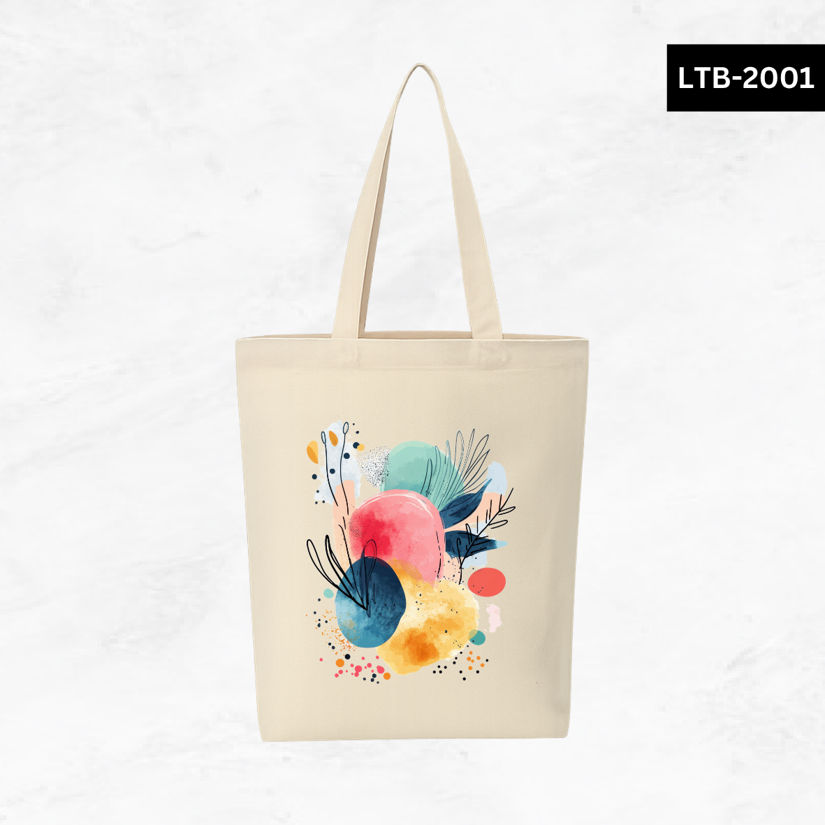 Canvas A4 Tote Bag - Abstract Shapes