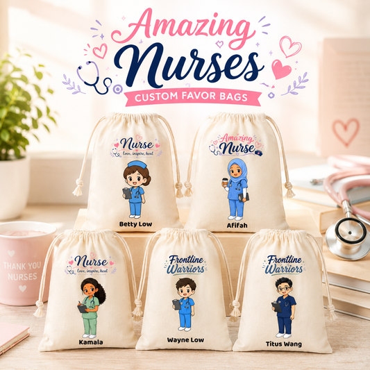Amazing Nurses Custom Favor Bags