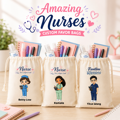 Amazing Nurses Custom Favor Bags