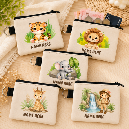Safari Animals - Keyring Coin Purse