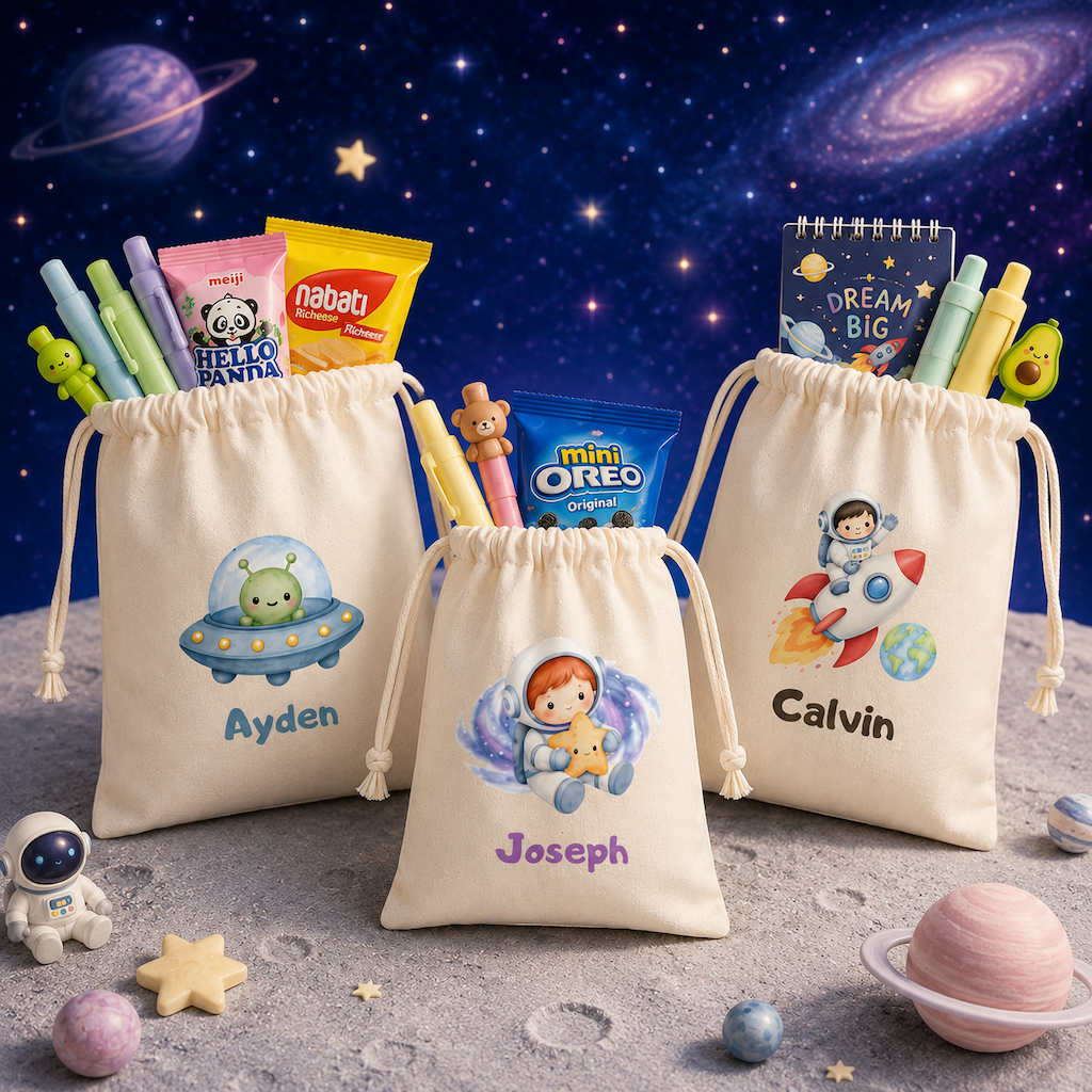 Astronauts Outer Space Custom Favor Bags