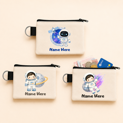 Water colour Astronaut - Keyring Coin Purse
