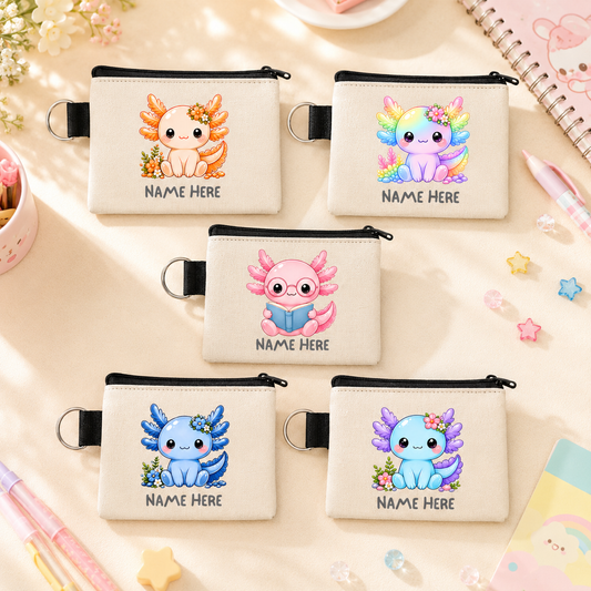 Pastel Axolotl - Keyring Coin Purse