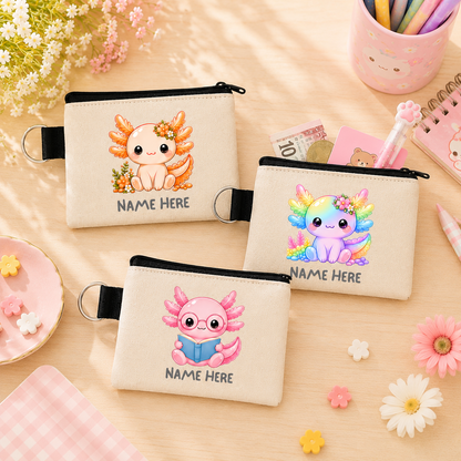 Pastel Axolotl - Keyring Coin Purse