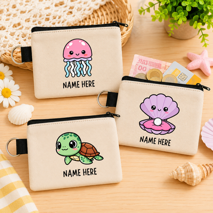Cute Under Sea Animals - Keyring Coin Purse