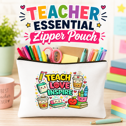 Classroom Heroes Essential Canvas Zipper Pouch