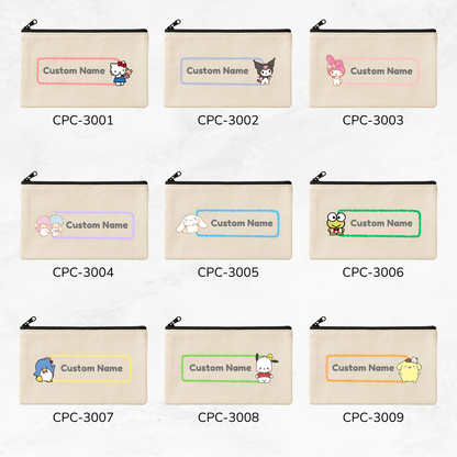 Sanrio Character Name Pencil Case
