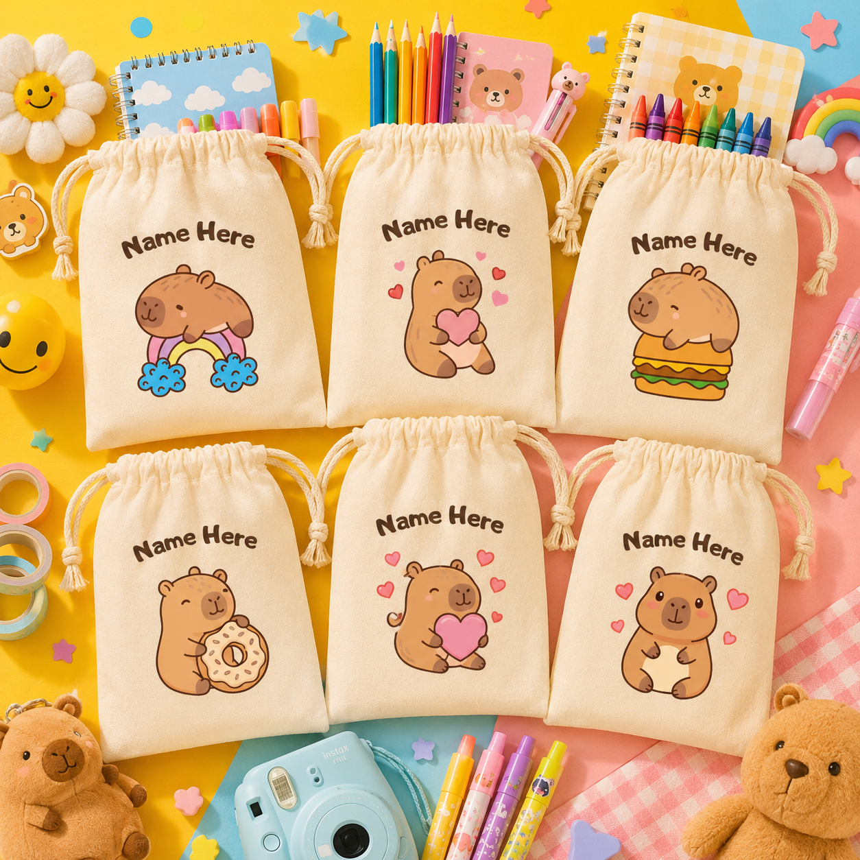 Capy Bara Custom Favor Bags
