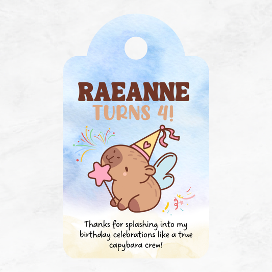 Set of 12pcs - Capybara Gift Tag