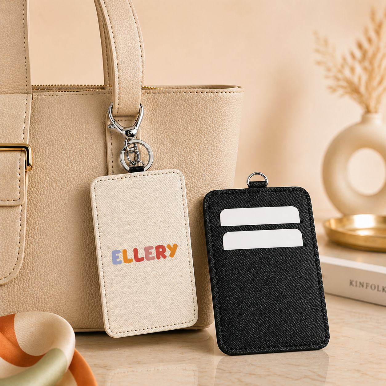Signature Classic Name - Card Holder Keychain