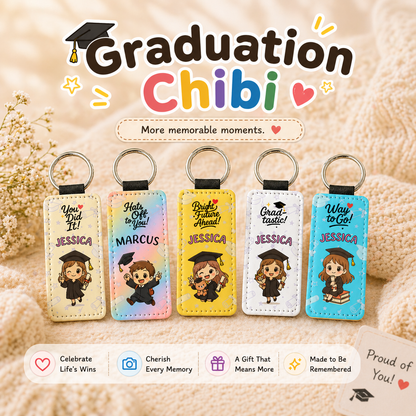 Graduation Chibi Key Tags