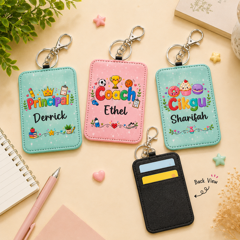 Doodle Teacher - Keychain Card Holders