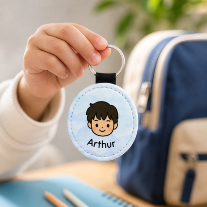 Chibi Character Round Name Key Tag