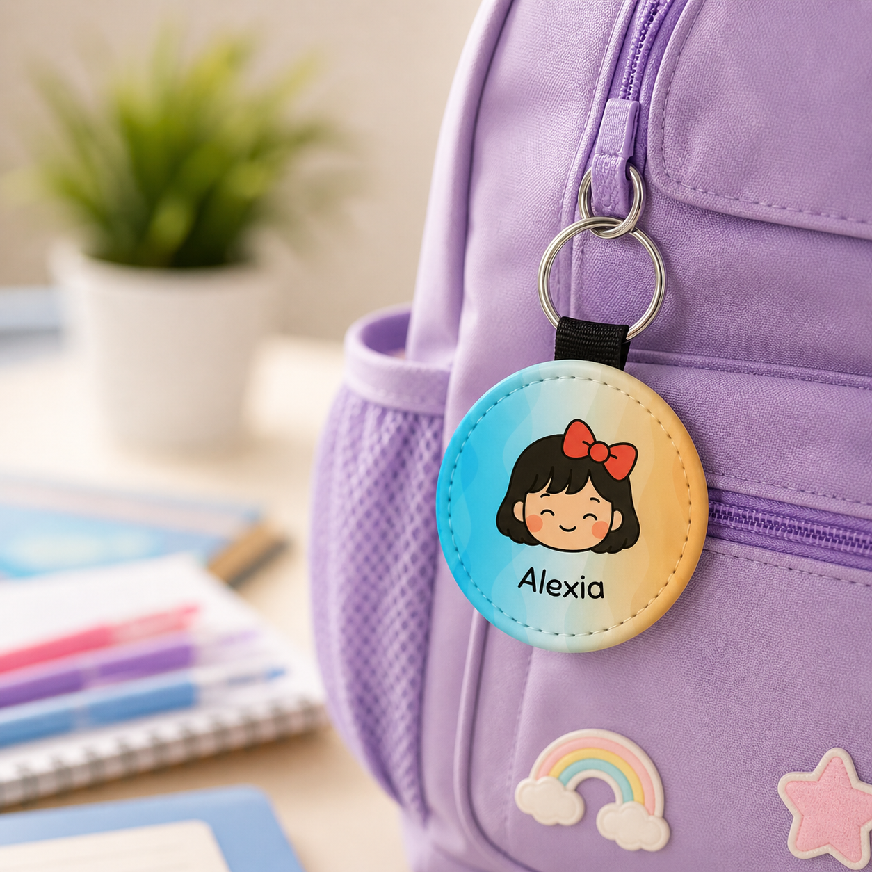 Chibi Character Round Name Key Tag