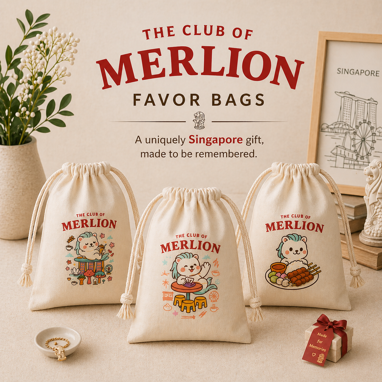 The Club of Merlion Favor Bag