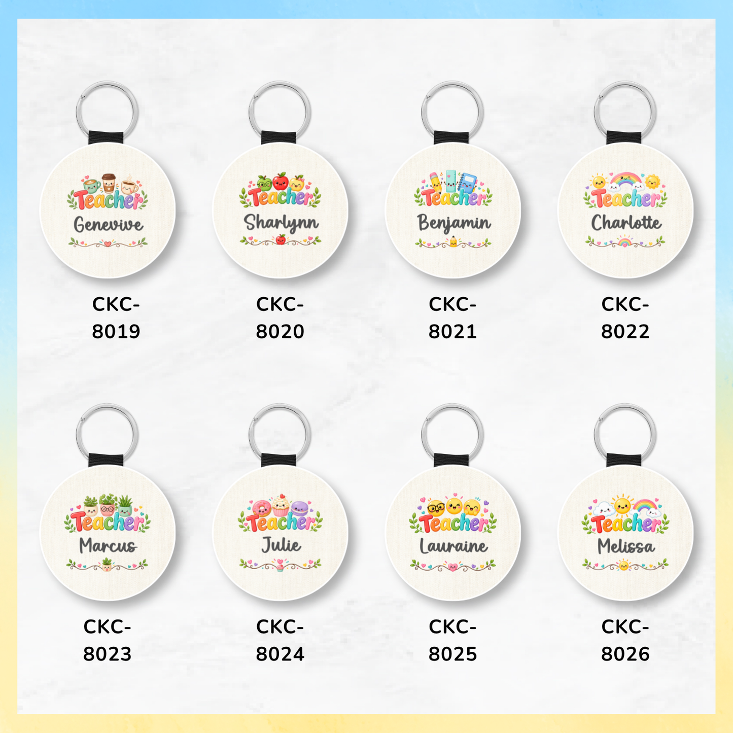 Teacher & Educator Round Name Key Tag