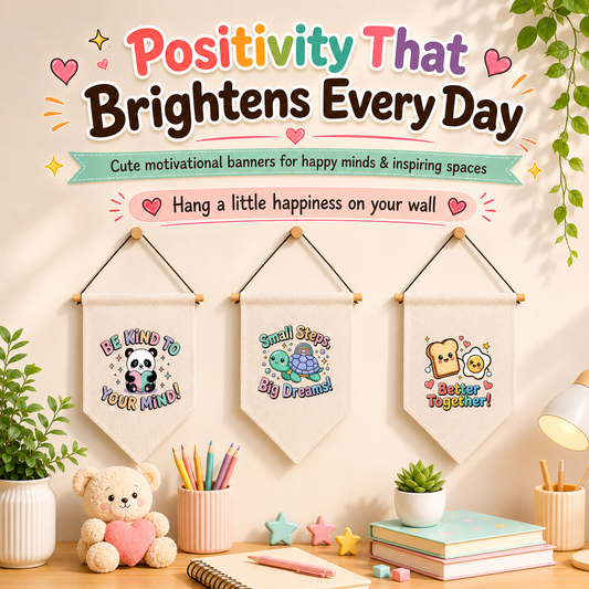Positive Vibes Flag Banners